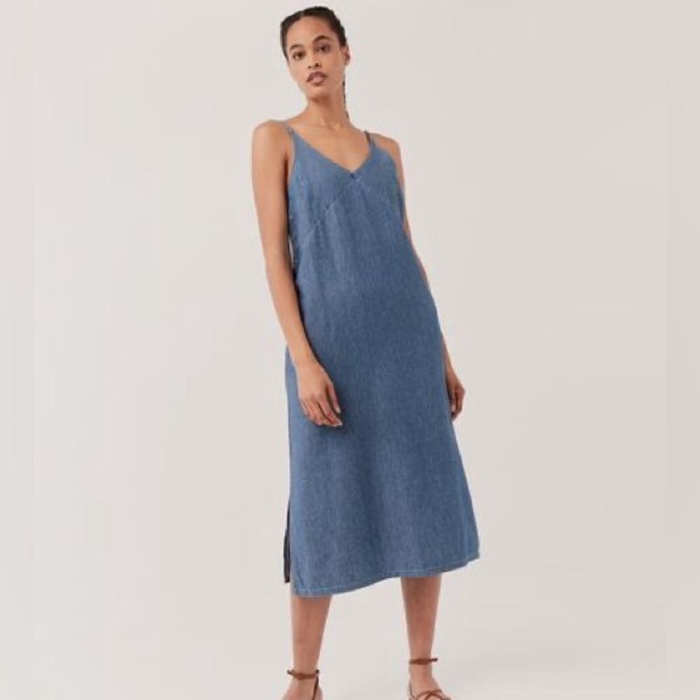 SOLD Pact Denim Chambray Cami Dress *NWT*